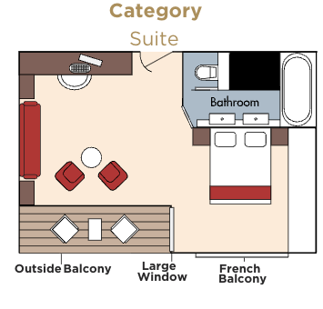 Suite stateroom layout