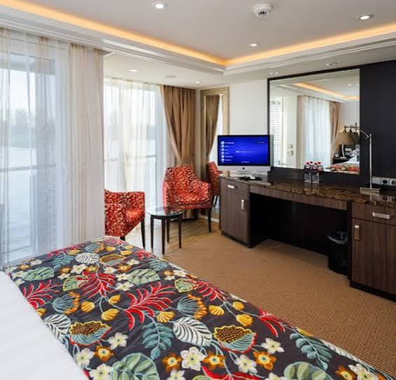Category AA stateroom aboard the AmaSiena