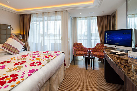 Category BB stateroom aboard the AmaSiena