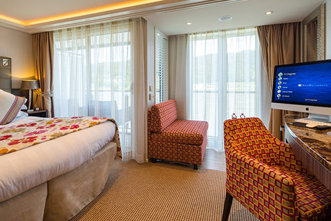 Category AB stateroom aboard the AmaSiena