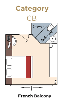 Category CB stateroom layout