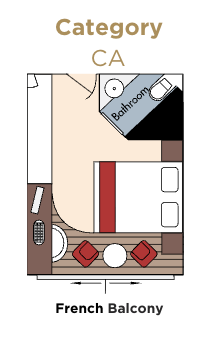 Category CA stateroom layout