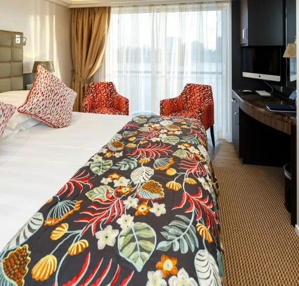 Category CA stateroom aboard the AmaSiena